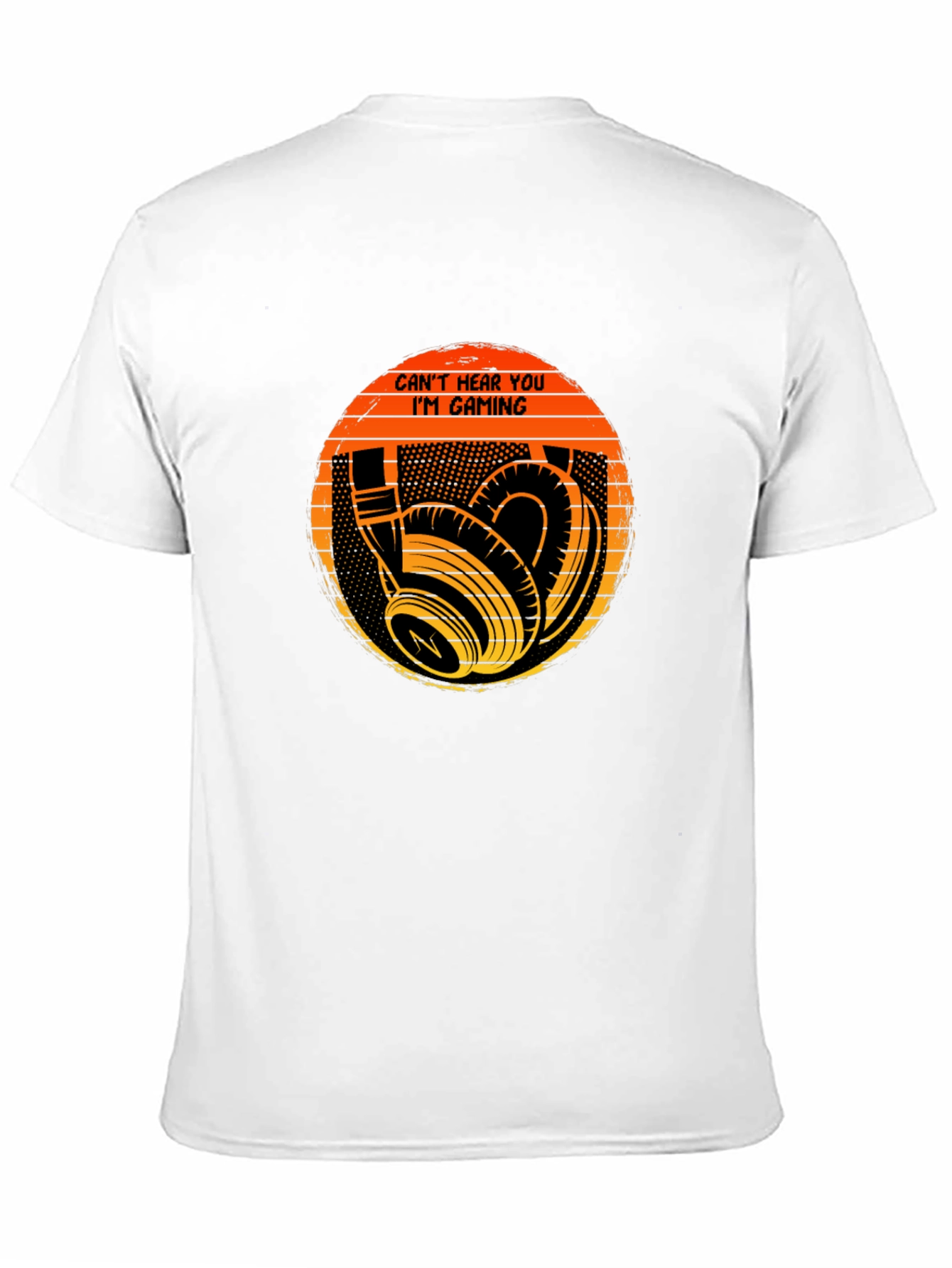 Cant Hear You Im Gaming Black T-Shirt