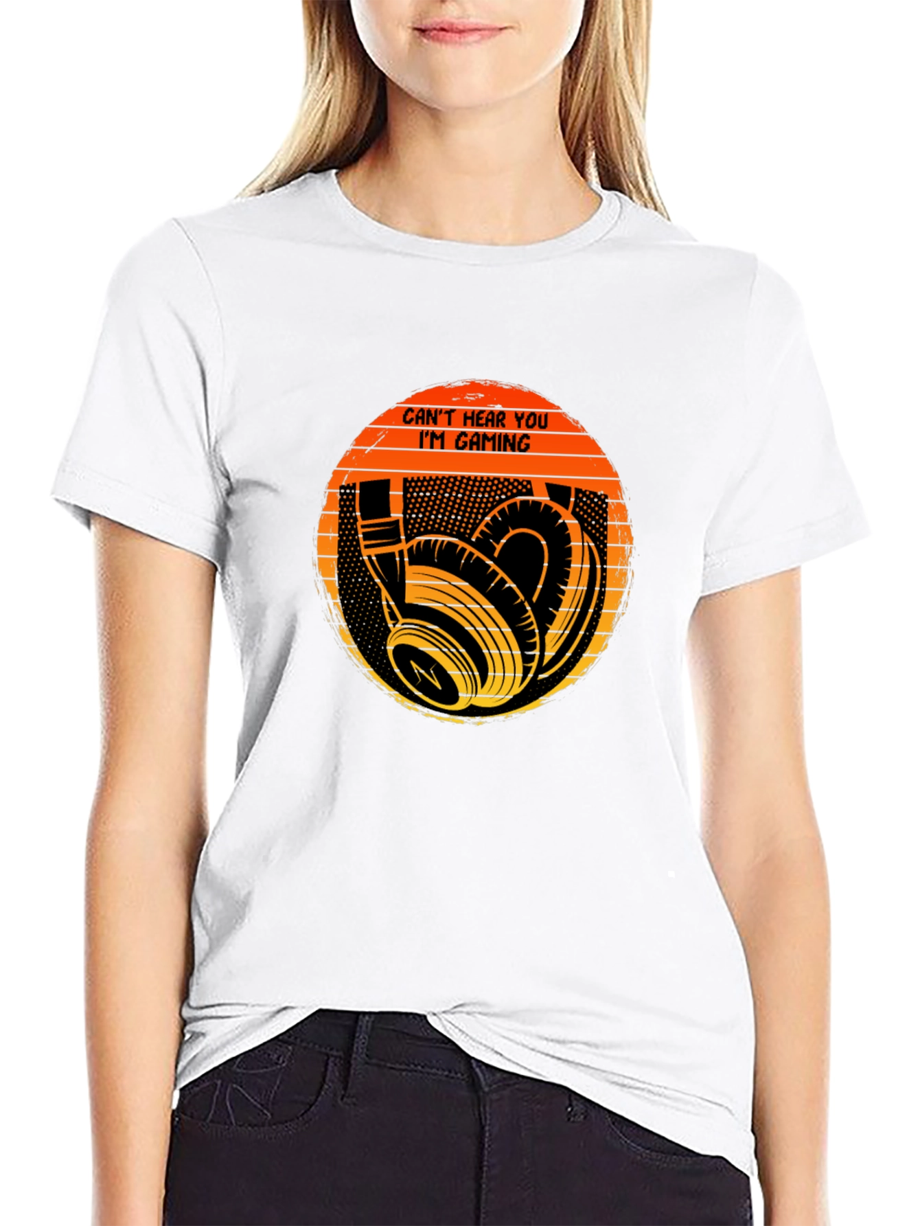 Cant Hear You Im Gaming Black T-Shirt
