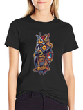 Steampunk Owl Graphic Tee - Unique & Stylish