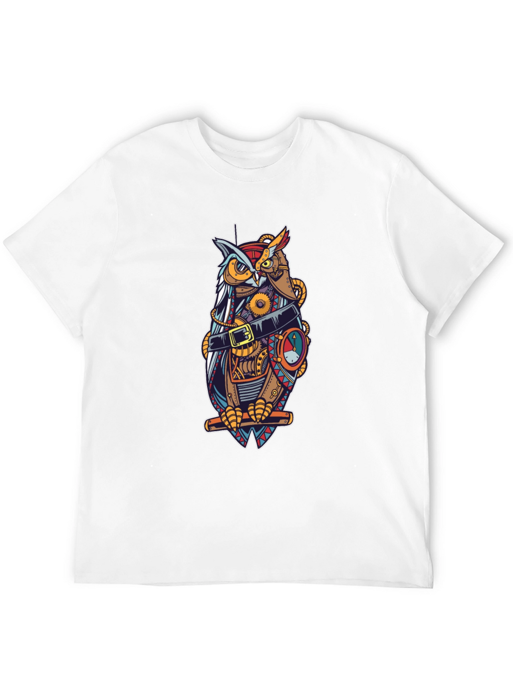 Steampunk Owl Graphic Tee - Unique & Stylish