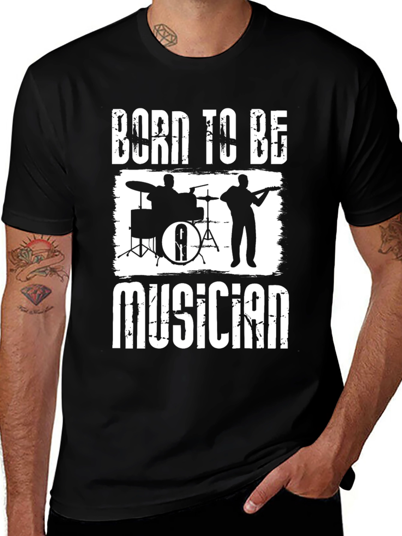 Born to Be Musician Black T-Shirt