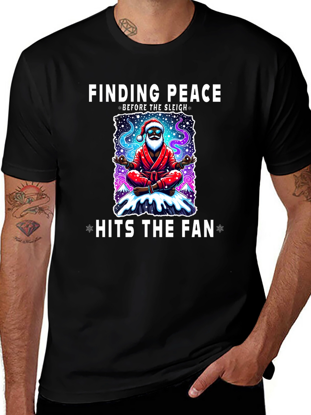 Finding Peace Santa T-Shirt