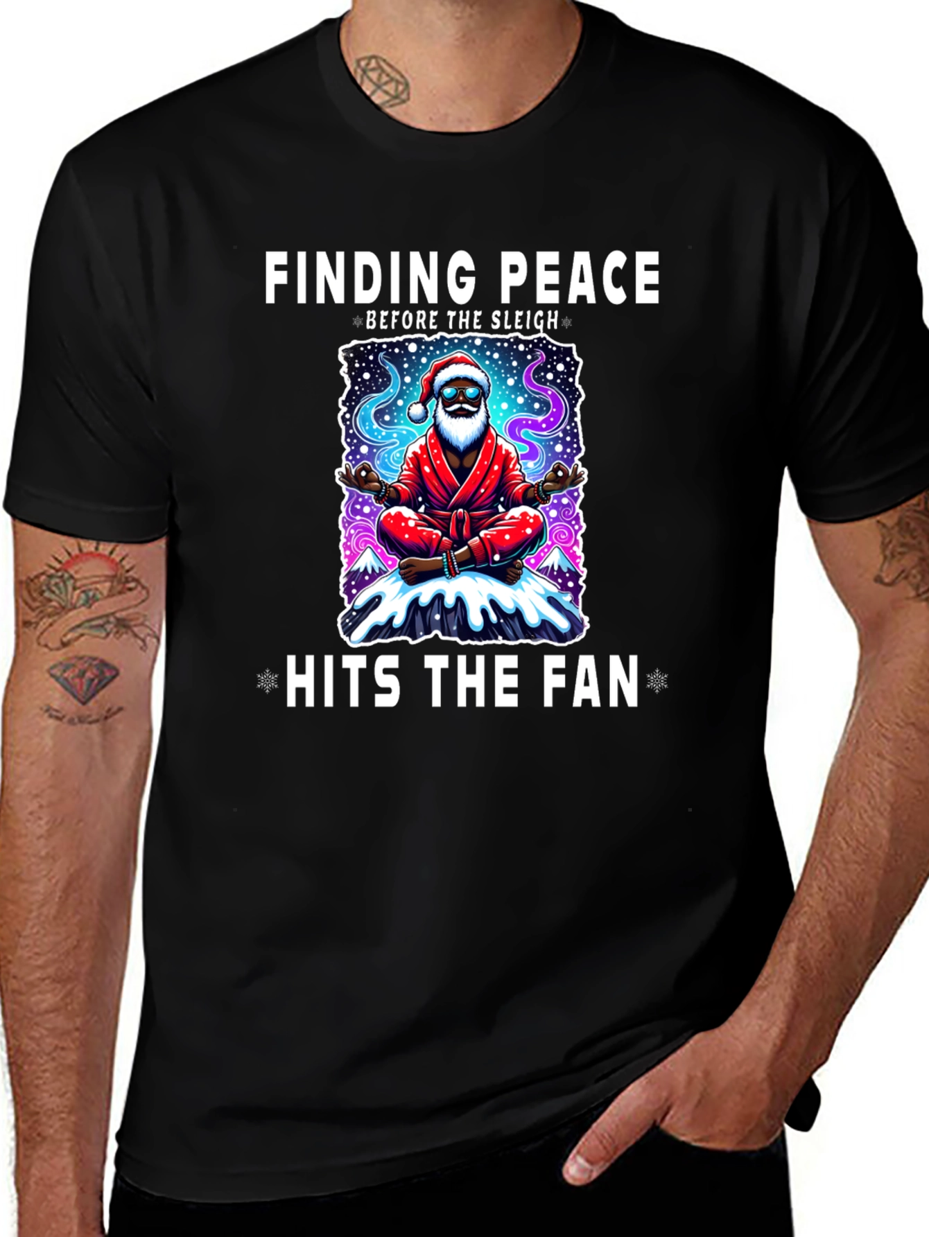 Finding Peace Santa T-Shirt