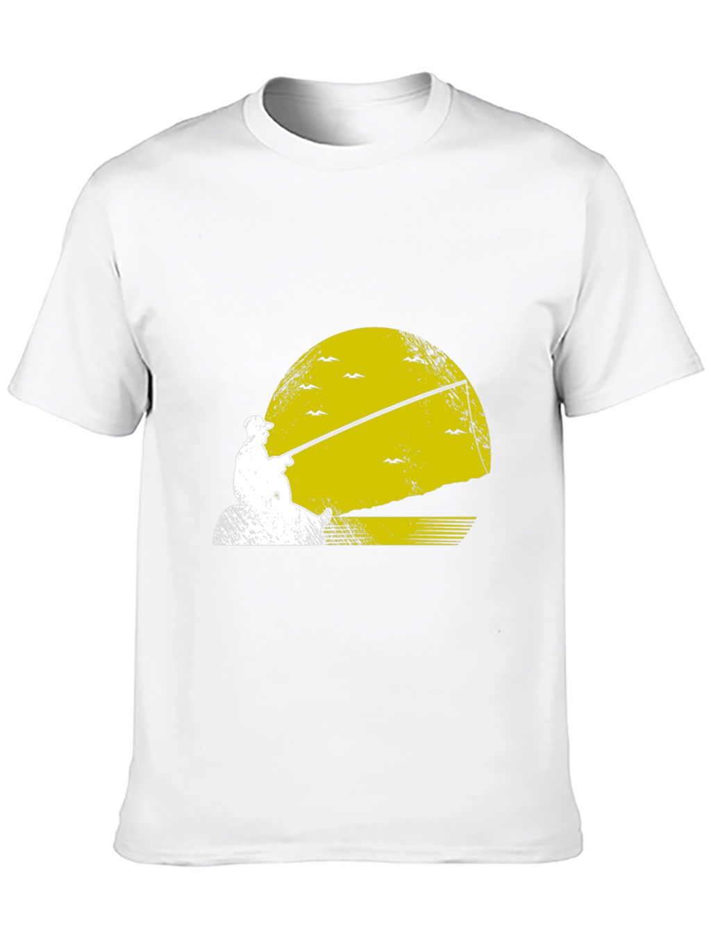 Fishing Sunset Graphic Tee - Black