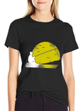 Fishing Sunset Graphic Tee - Black