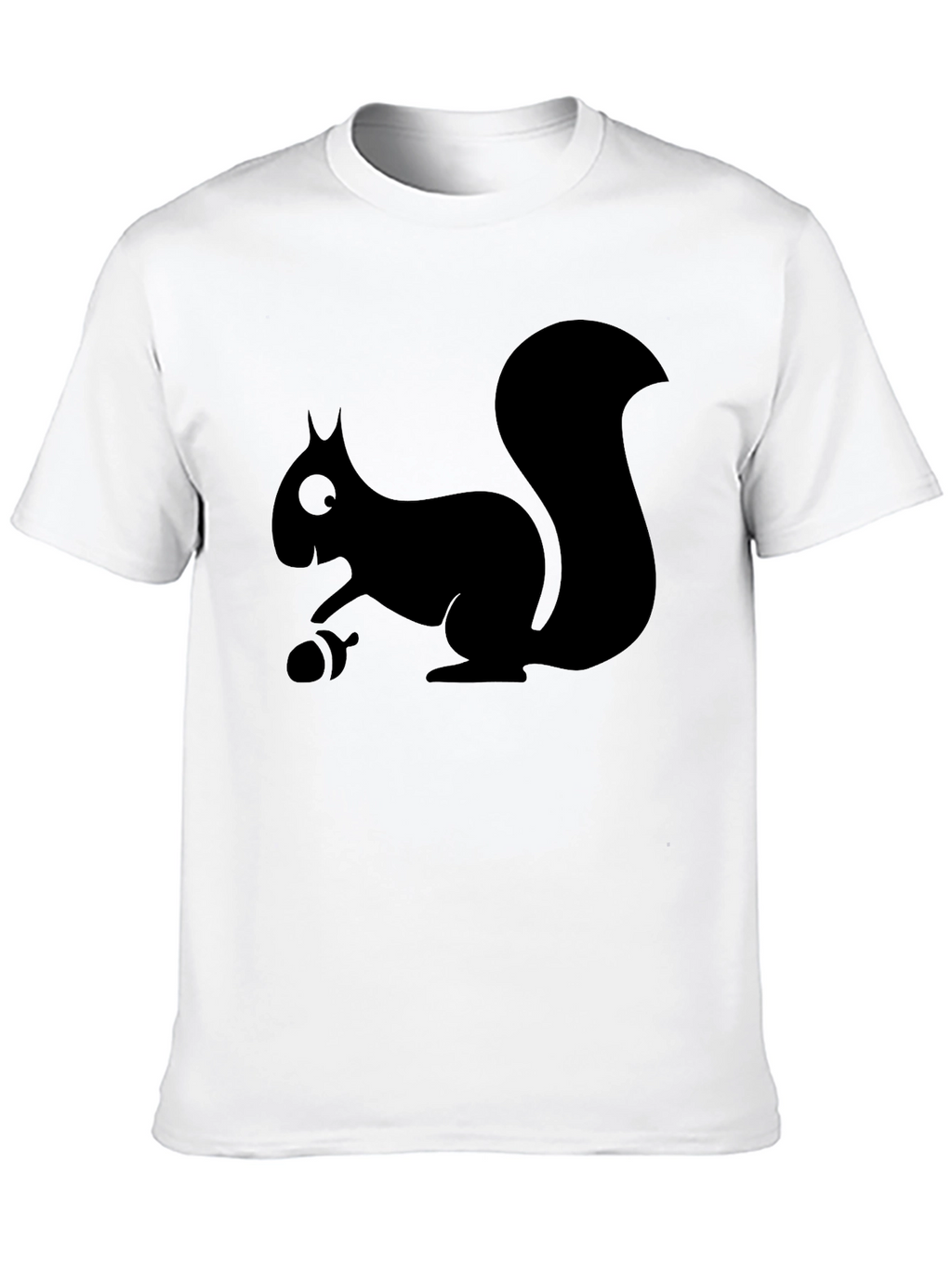 Black Squirrel Graphic Tee - Casual Cotton T-Shirt