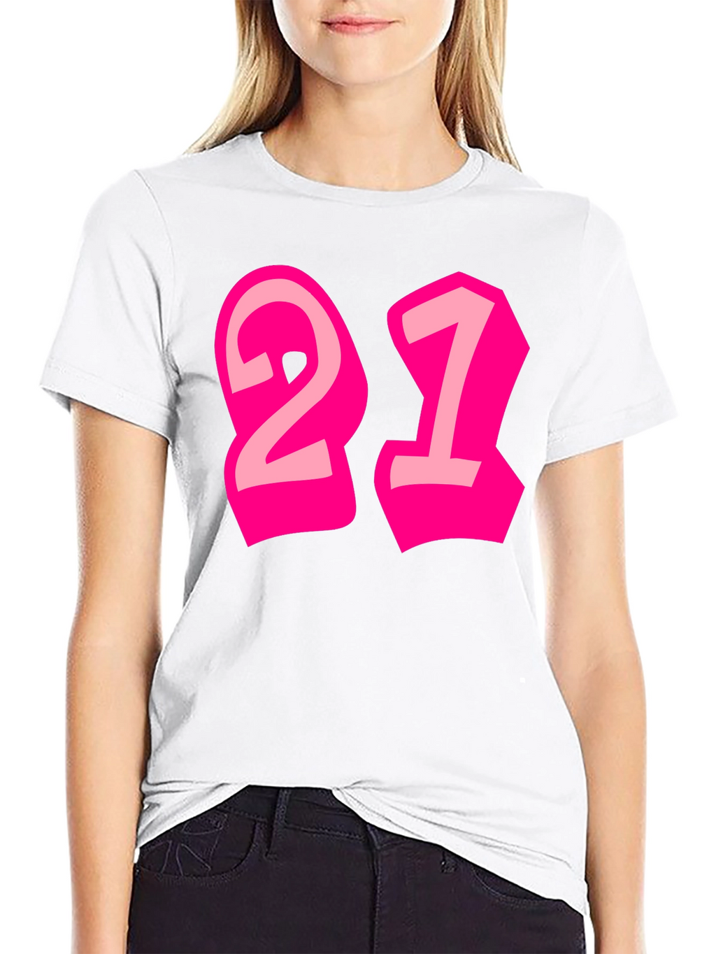 Bold 21 Graphic Tee - Black Cotton Blend