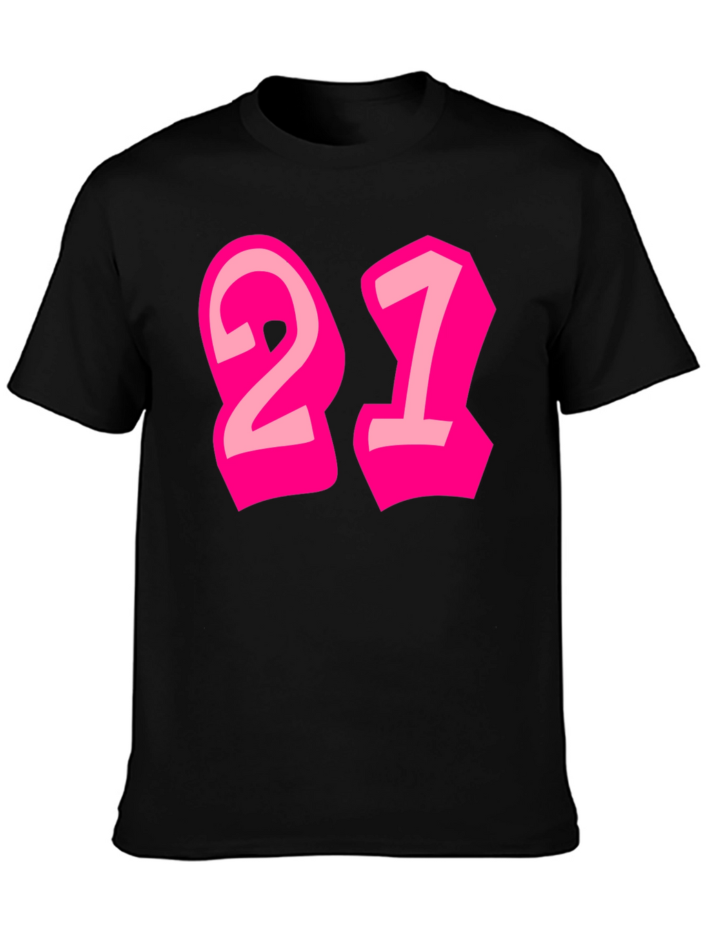 Bold 21 Graphic Tee - Black Cotton Blend
