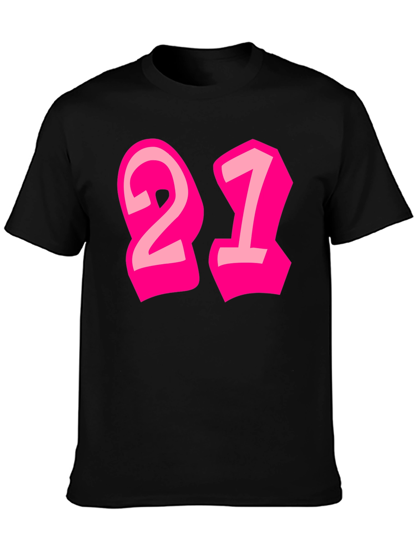 Bold 21 Graphic Tee - Black Cotton Blend
