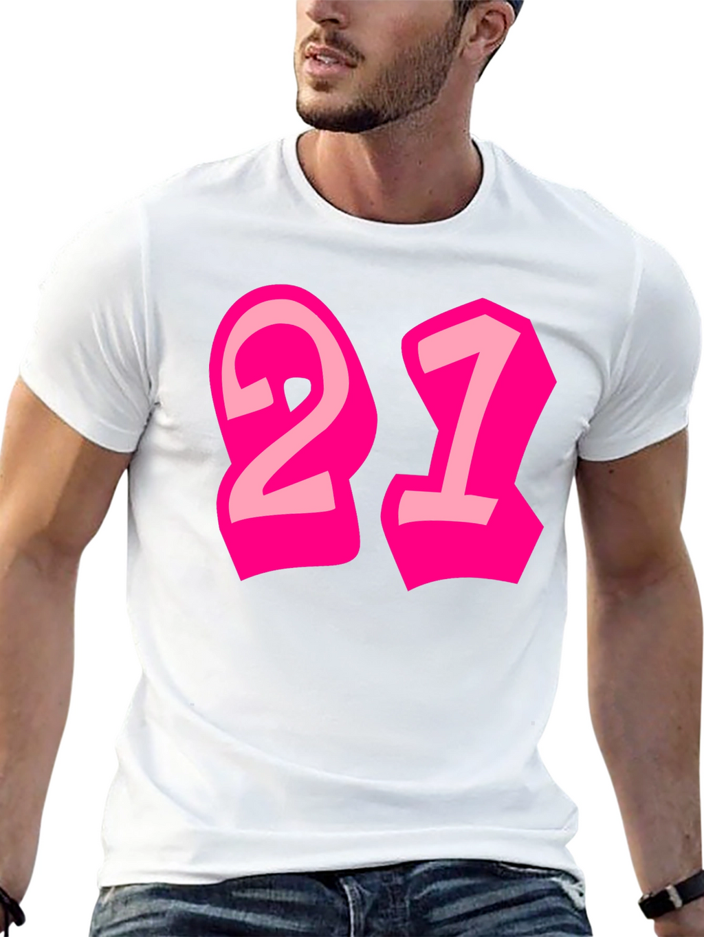 Bold 21 Graphic Tee - Black Cotton Blend