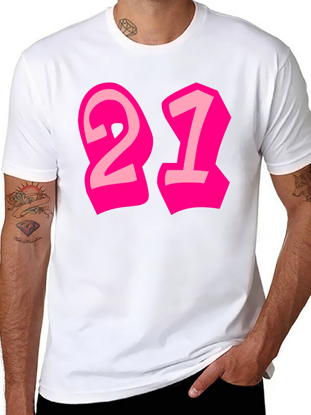 Bold 21 Graphic Tee - Black Cotton Blend