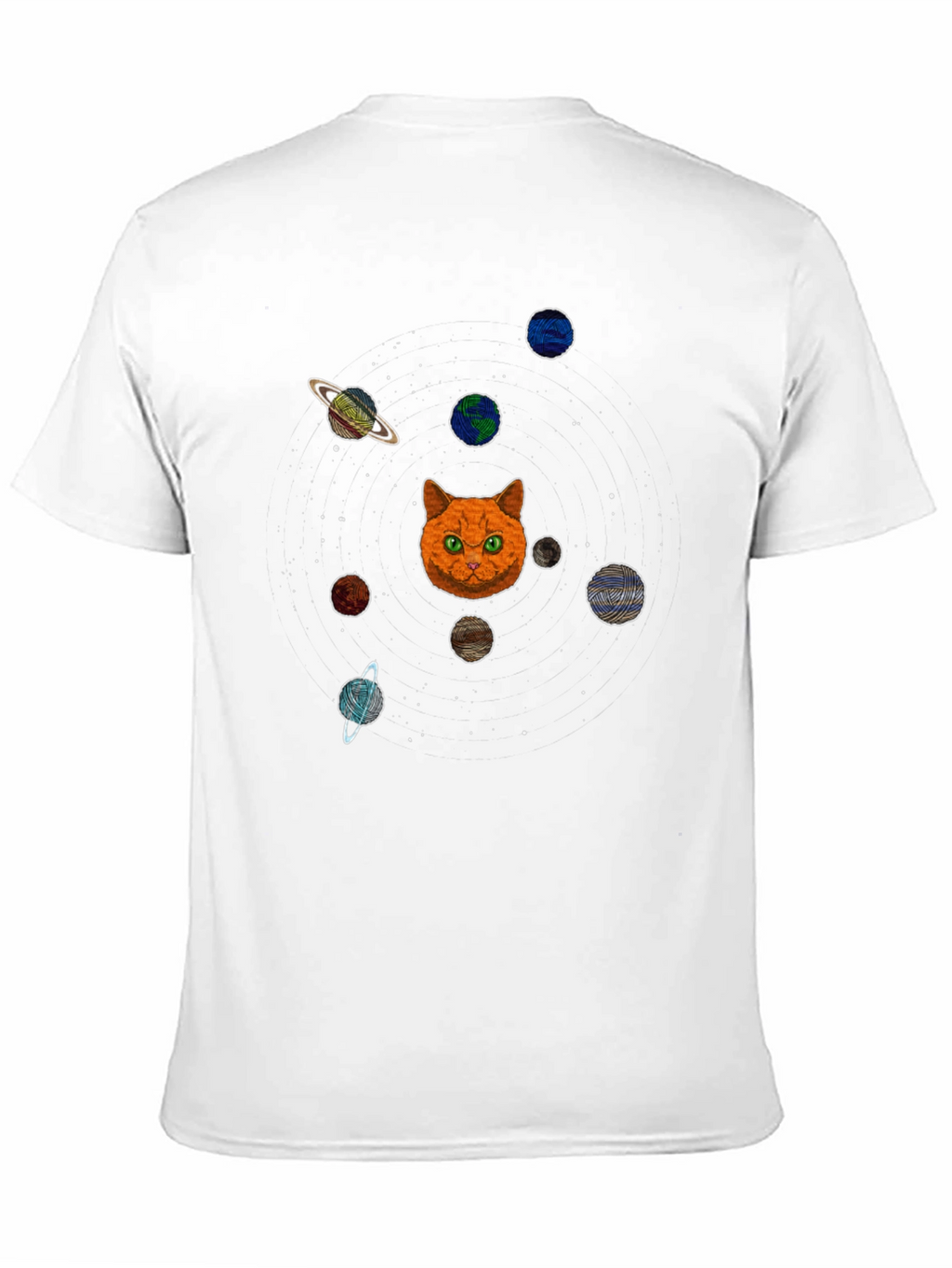Cat Planets Graphic T-Shirt - Space Kitten Tee