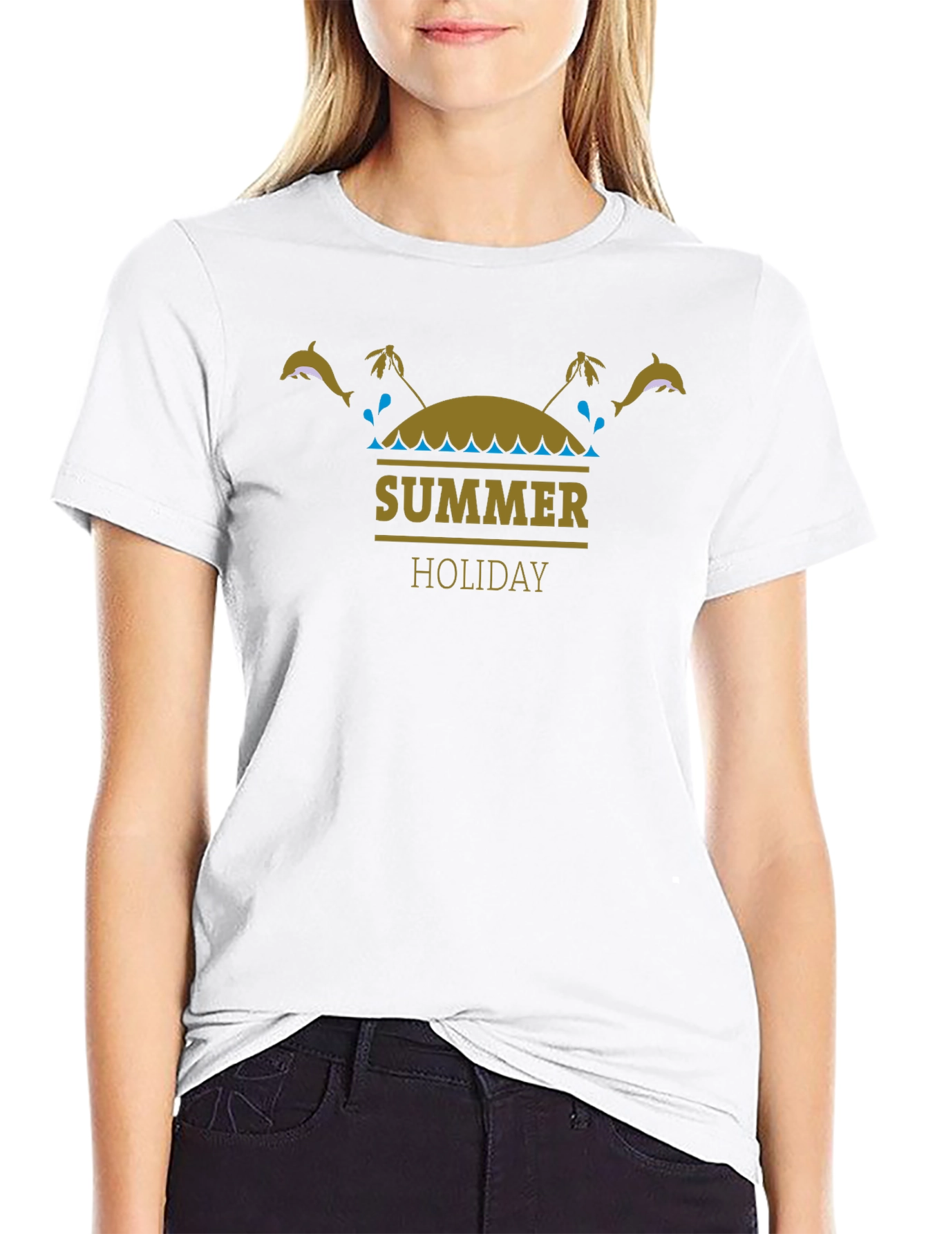 Summer Holiday Black T-Shirt