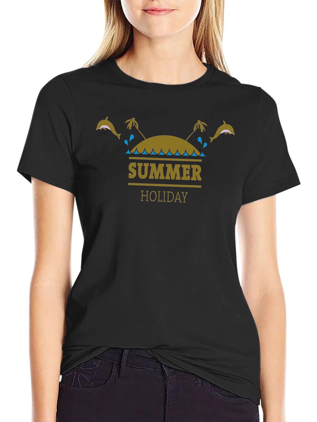 Summer Holiday Black T-Shirt