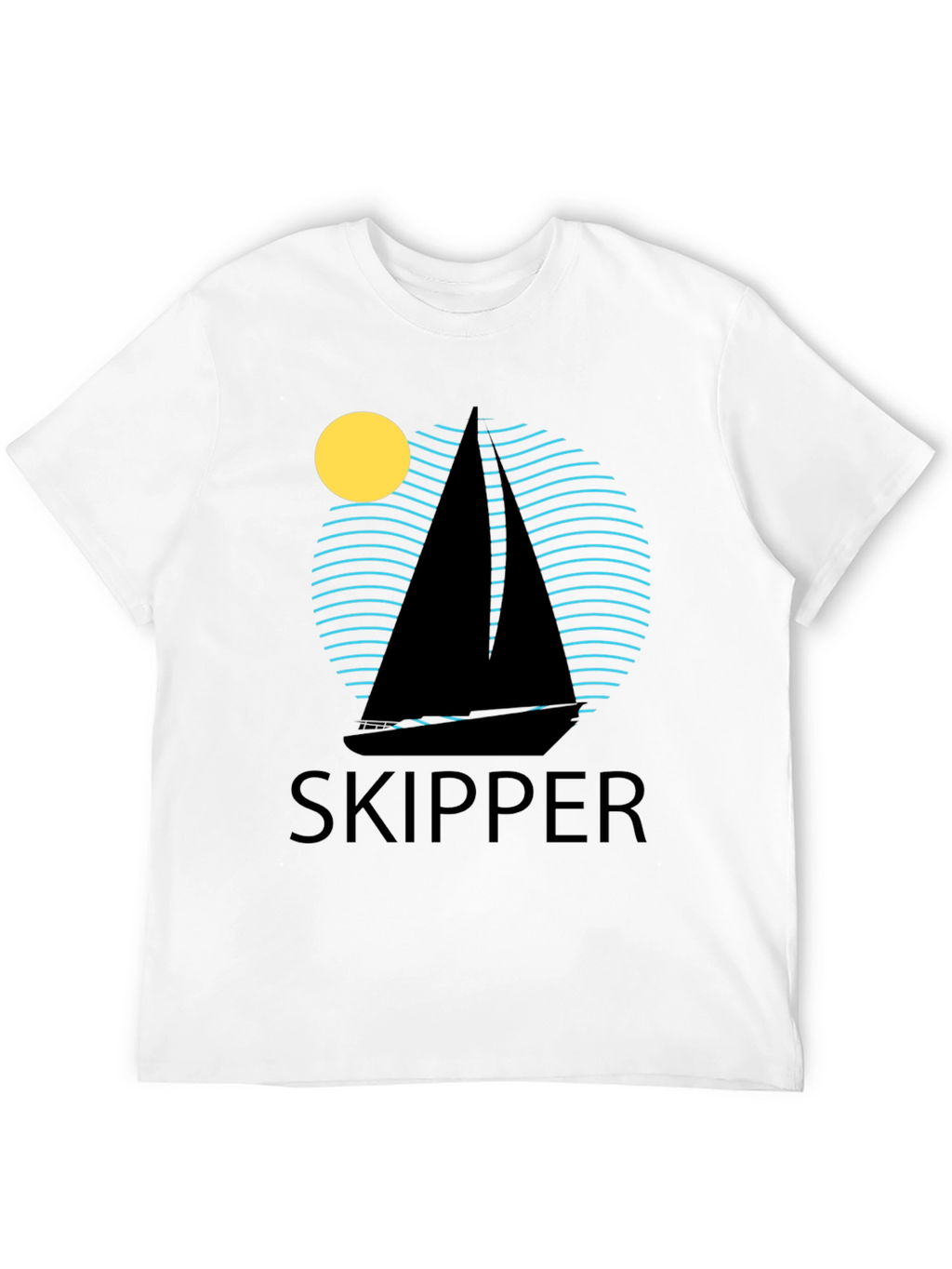 Skipper Sailboat T-Shirt - Nautical Design