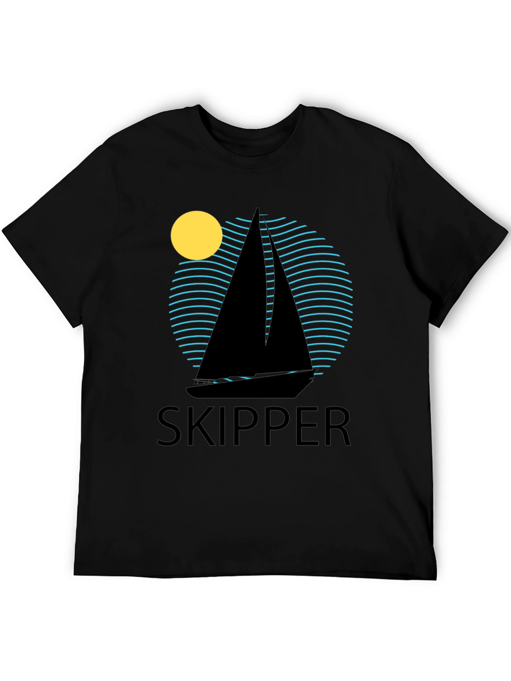 Skipper Sailboat T-Shirt - Nautical Design