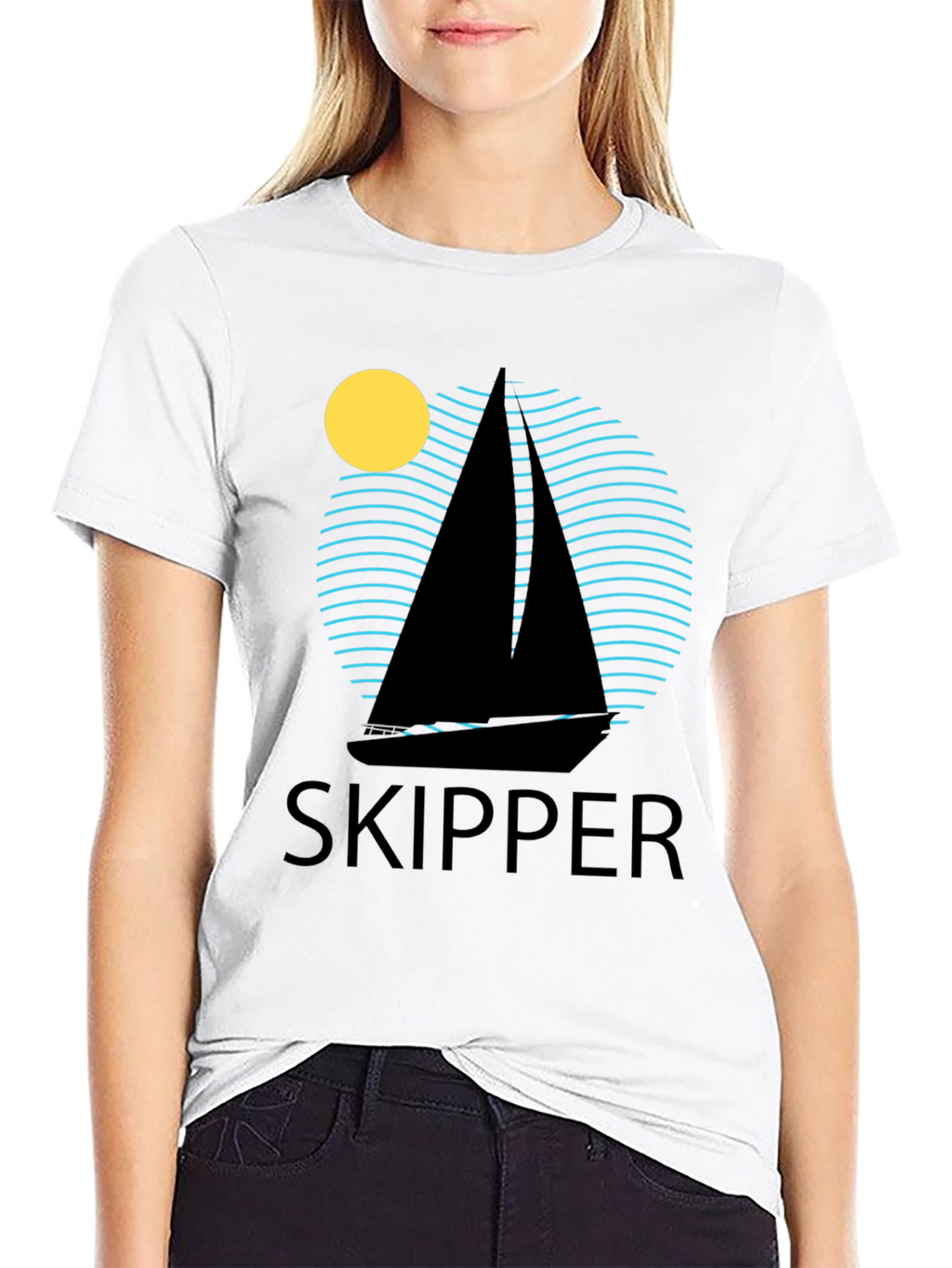 Skipper Sailboat T-Shirt - Nautical Design