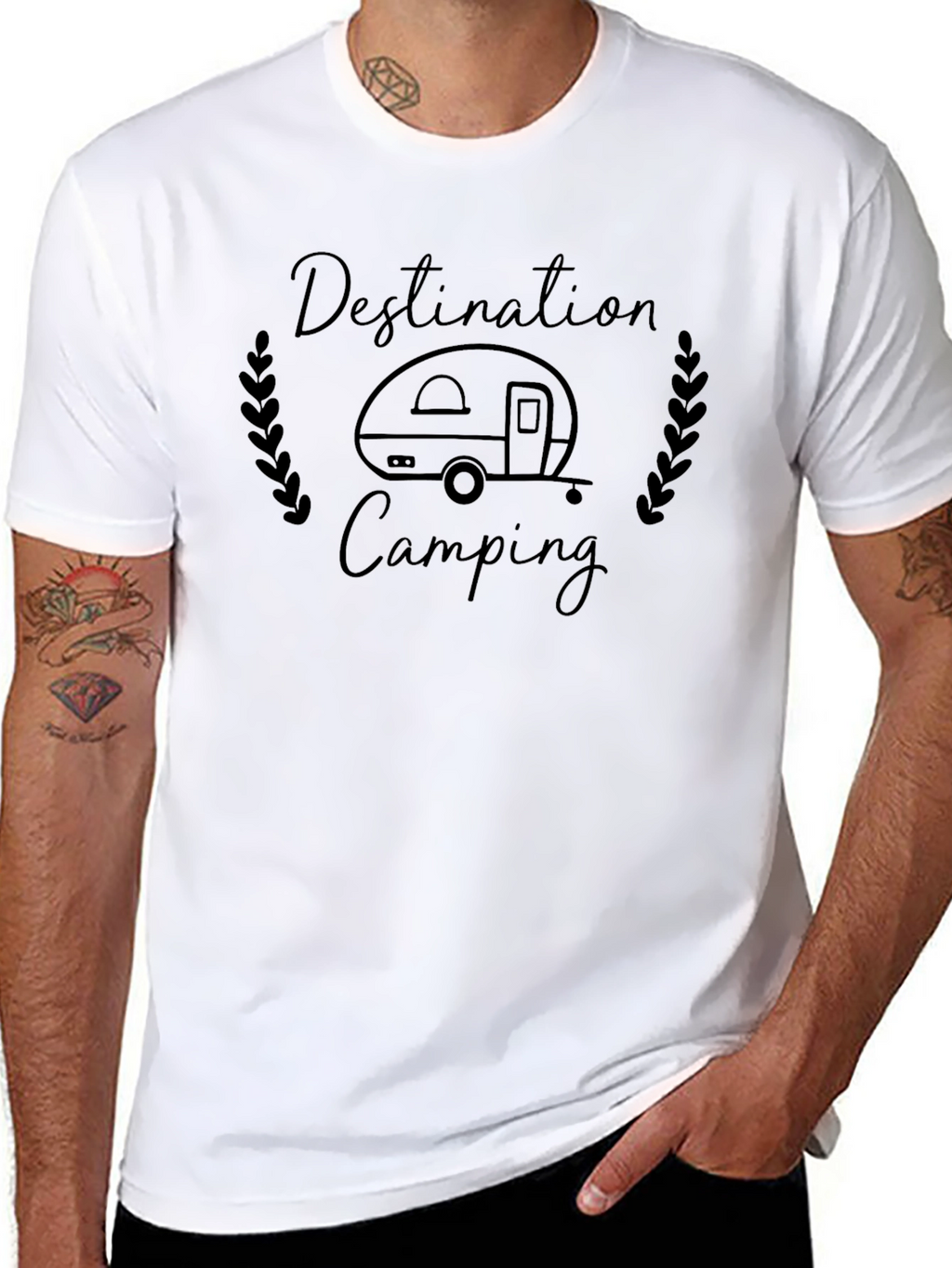 Destination Camping Black Graphic Tee