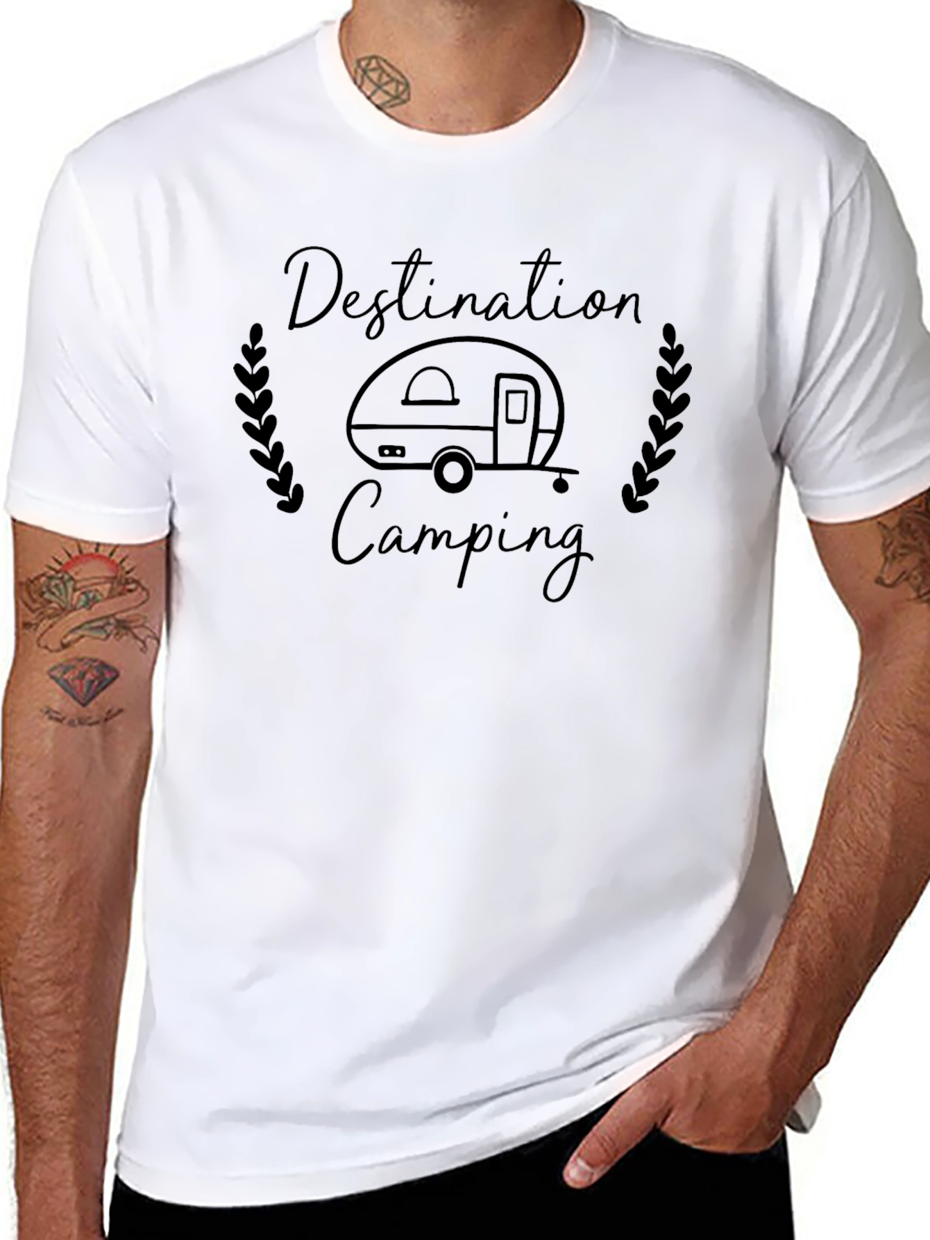 Destination Camping Black Graphic Tee