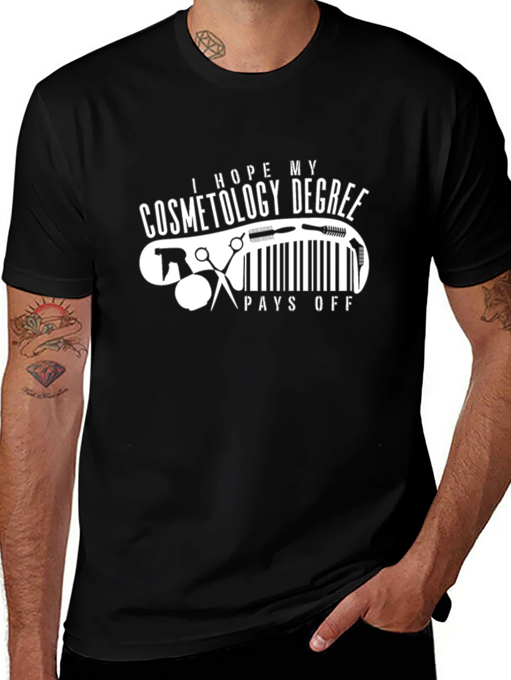 Cosmetology Degree T-Shirt - Pays Off Humor Tee