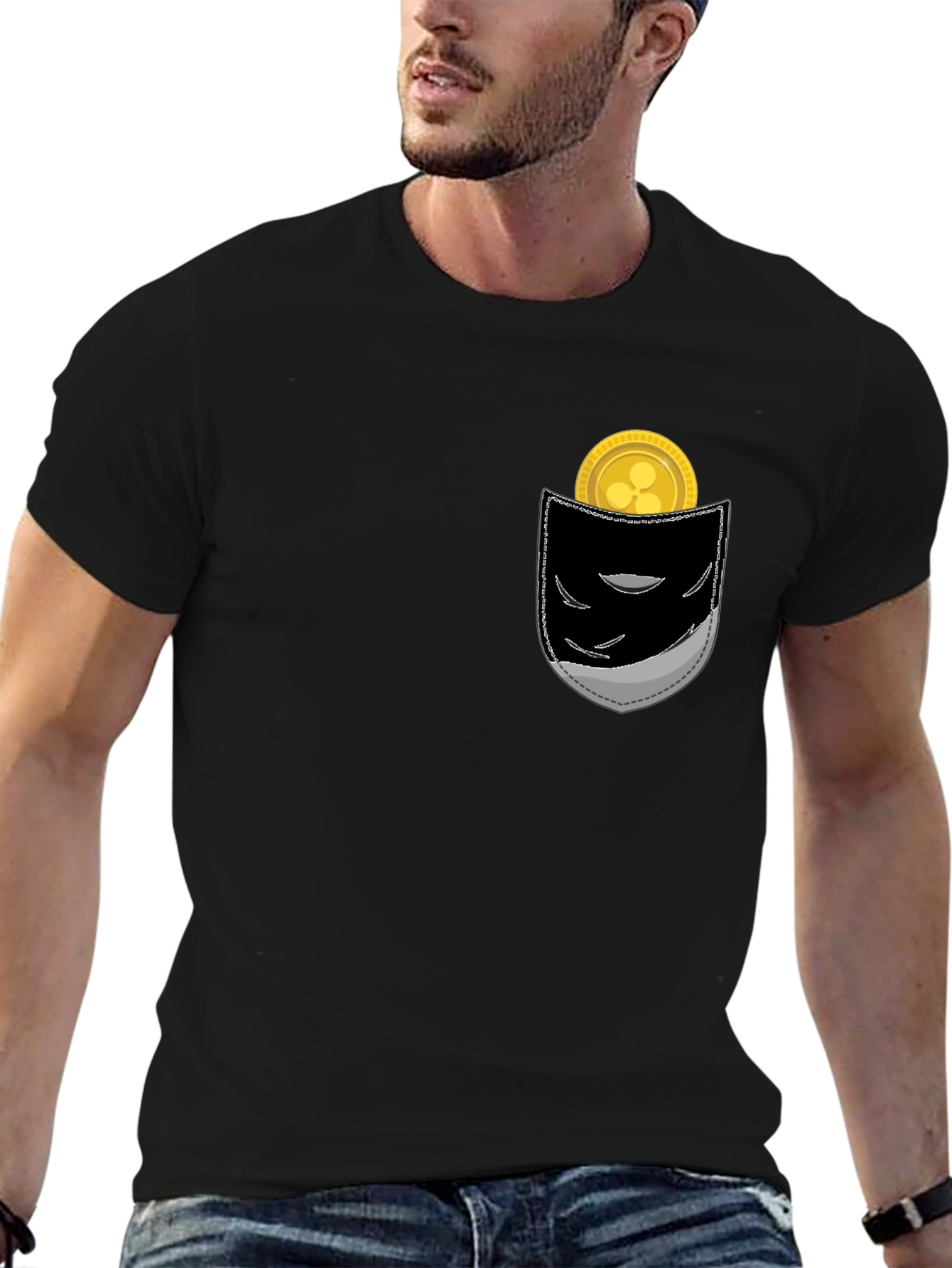 Ripple Coin Pocket T-Shirt - Crypto Currency Tee