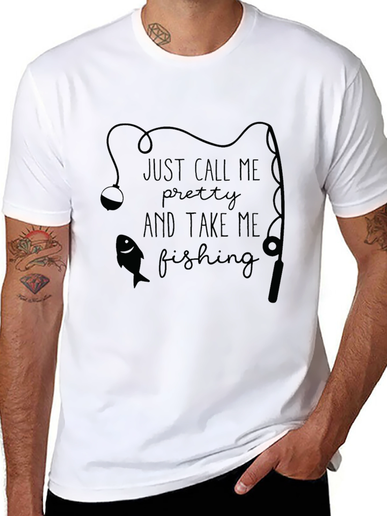 Fishing Graphic Tee - Just Call Me Pretty T-Shirt
