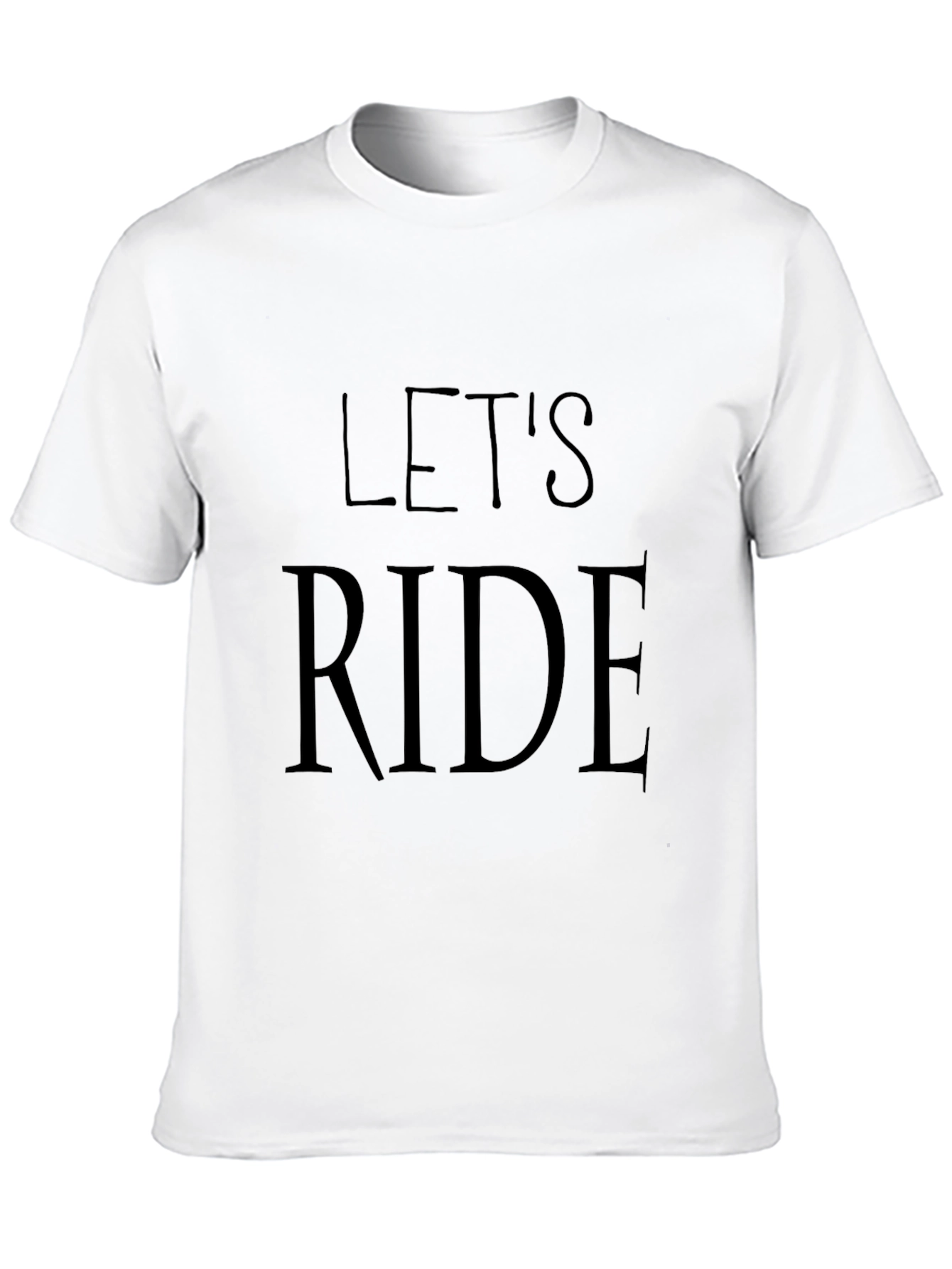 Lets Ride Black Tee - Cool Graphic Design