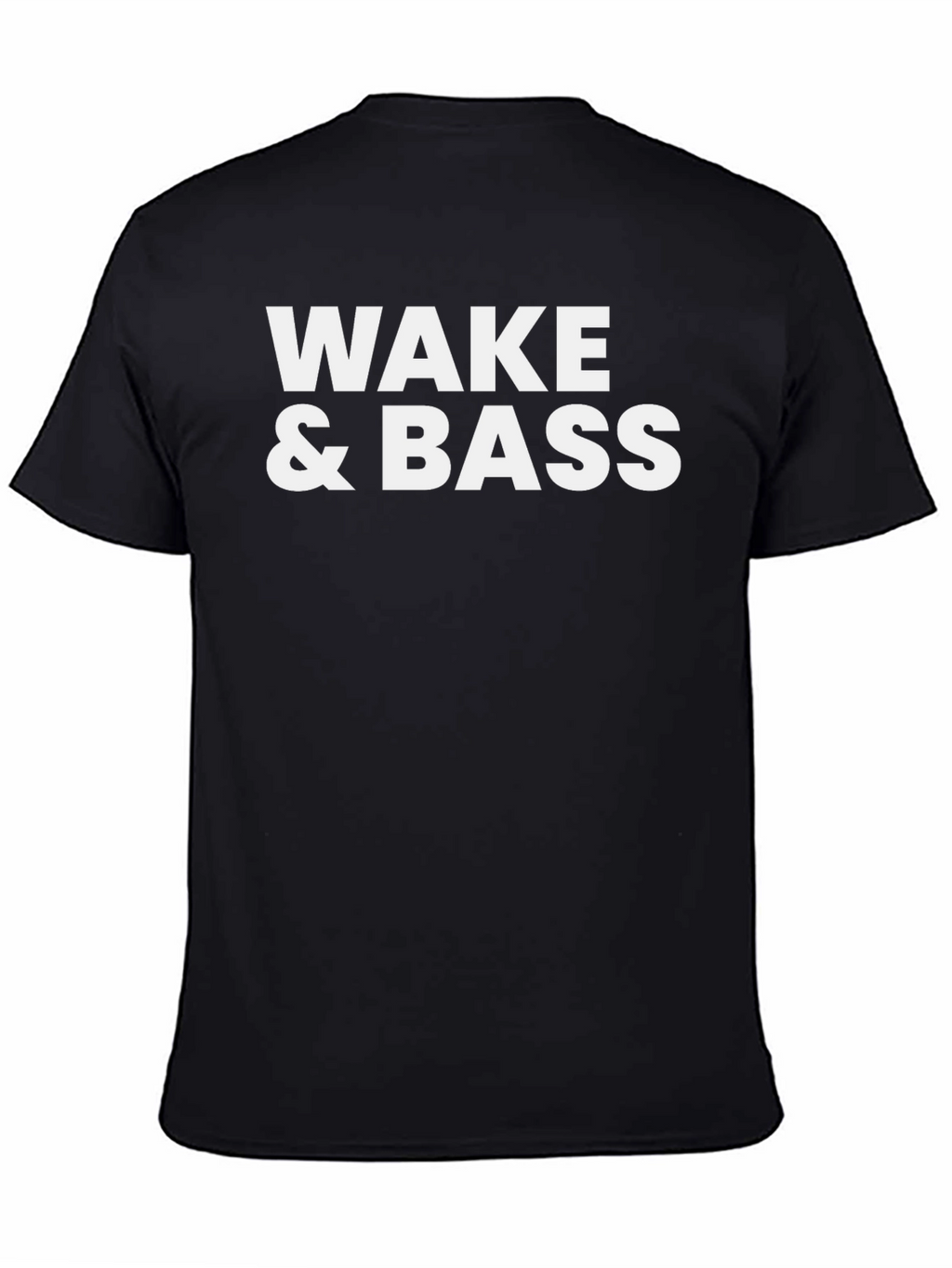 Wake & Bass Black Graphic T-Shirt