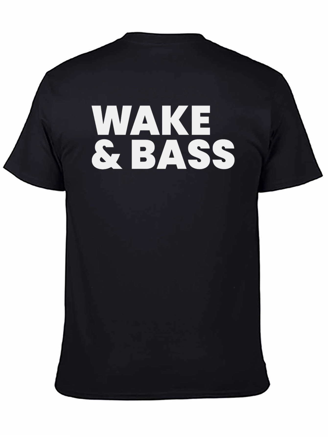Wake & Bass Black Graphic T-Shirt