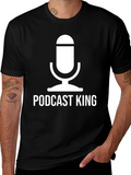 Podcast King Graphic Tee - Black