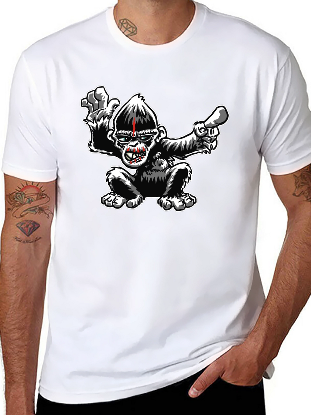 Cool Gorilla Graphic Black T-Shirt