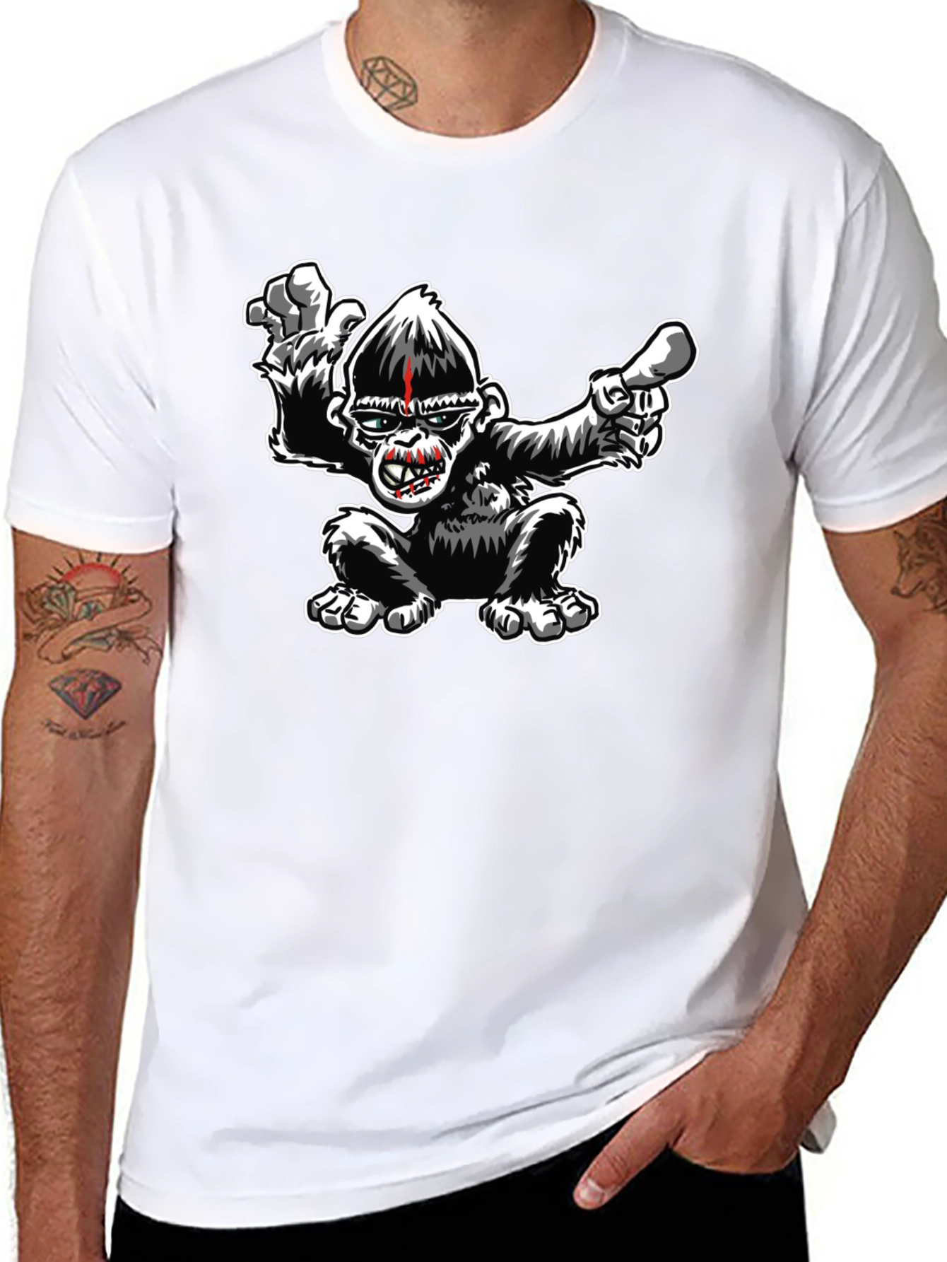 Cool Gorilla Graphic Black T-Shirt