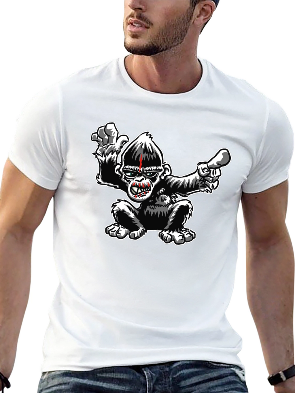 Cool Gorilla Graphic Black T-Shirt