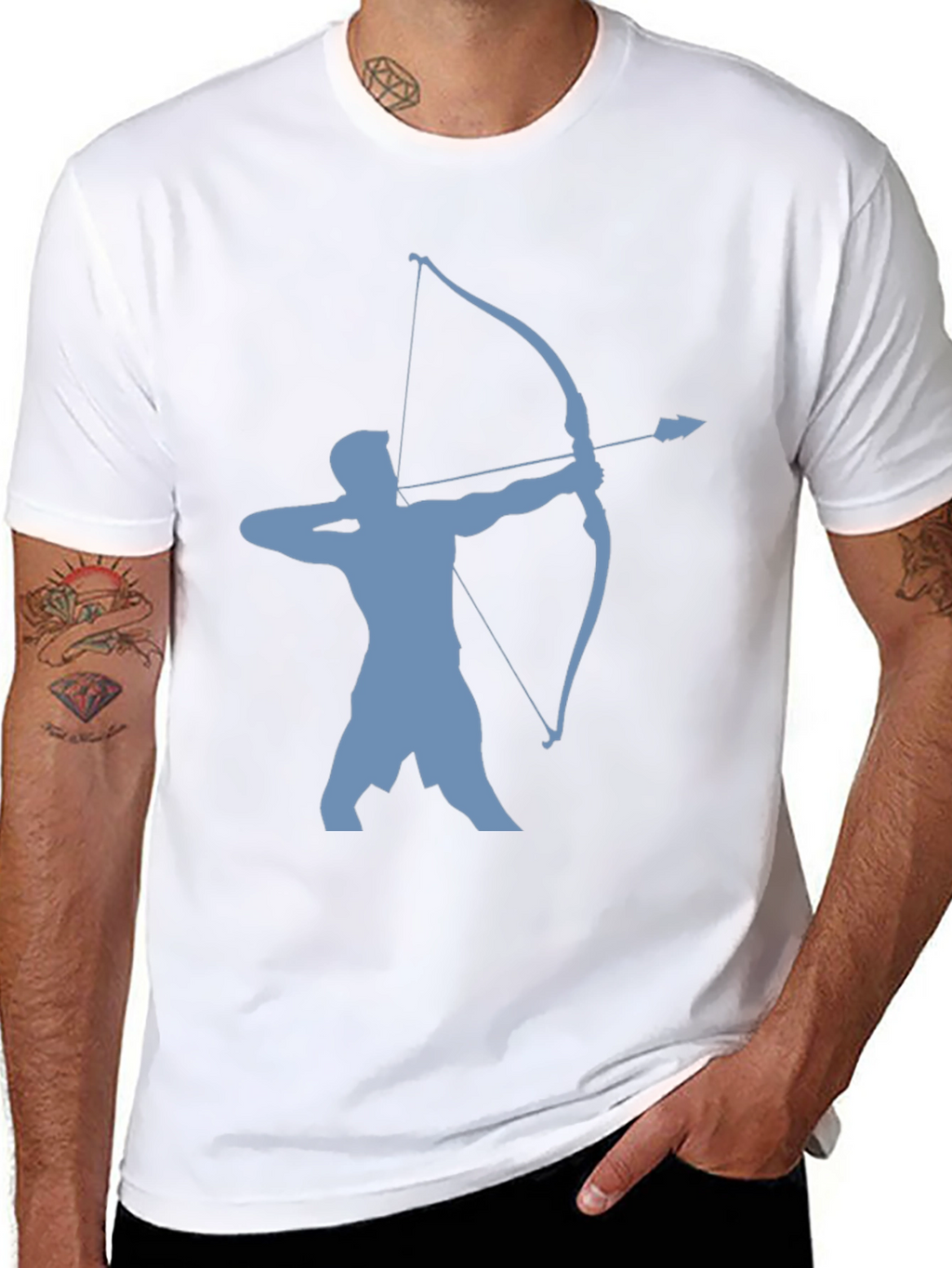 Archer Silhouette Tee - Black Cotton Blend