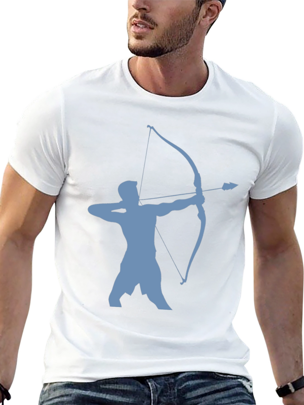 Archer Silhouette Tee - Black Cotton Blend