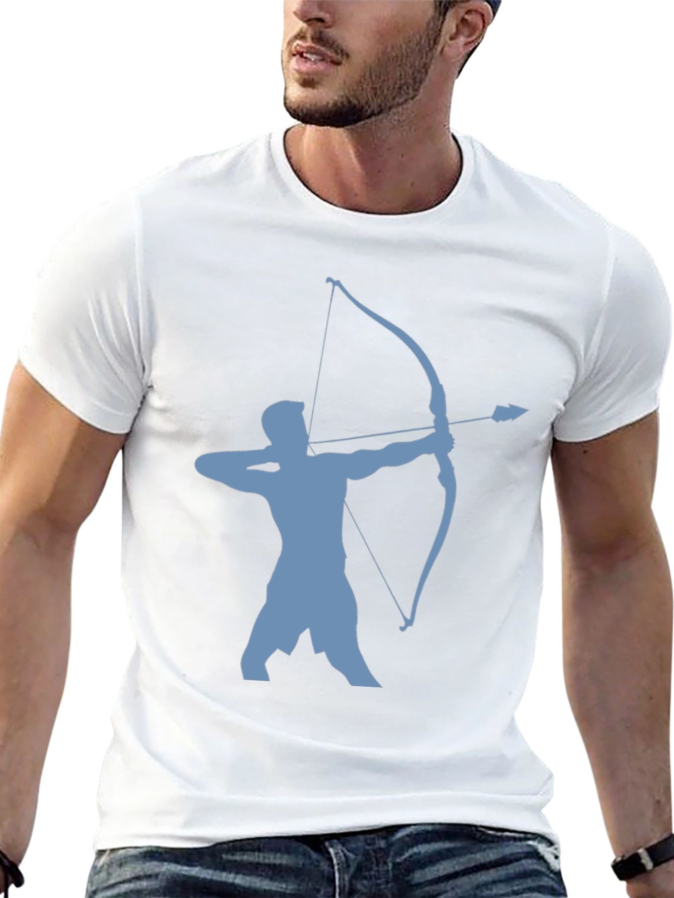Archer Silhouette Tee - Black Cotton Blend