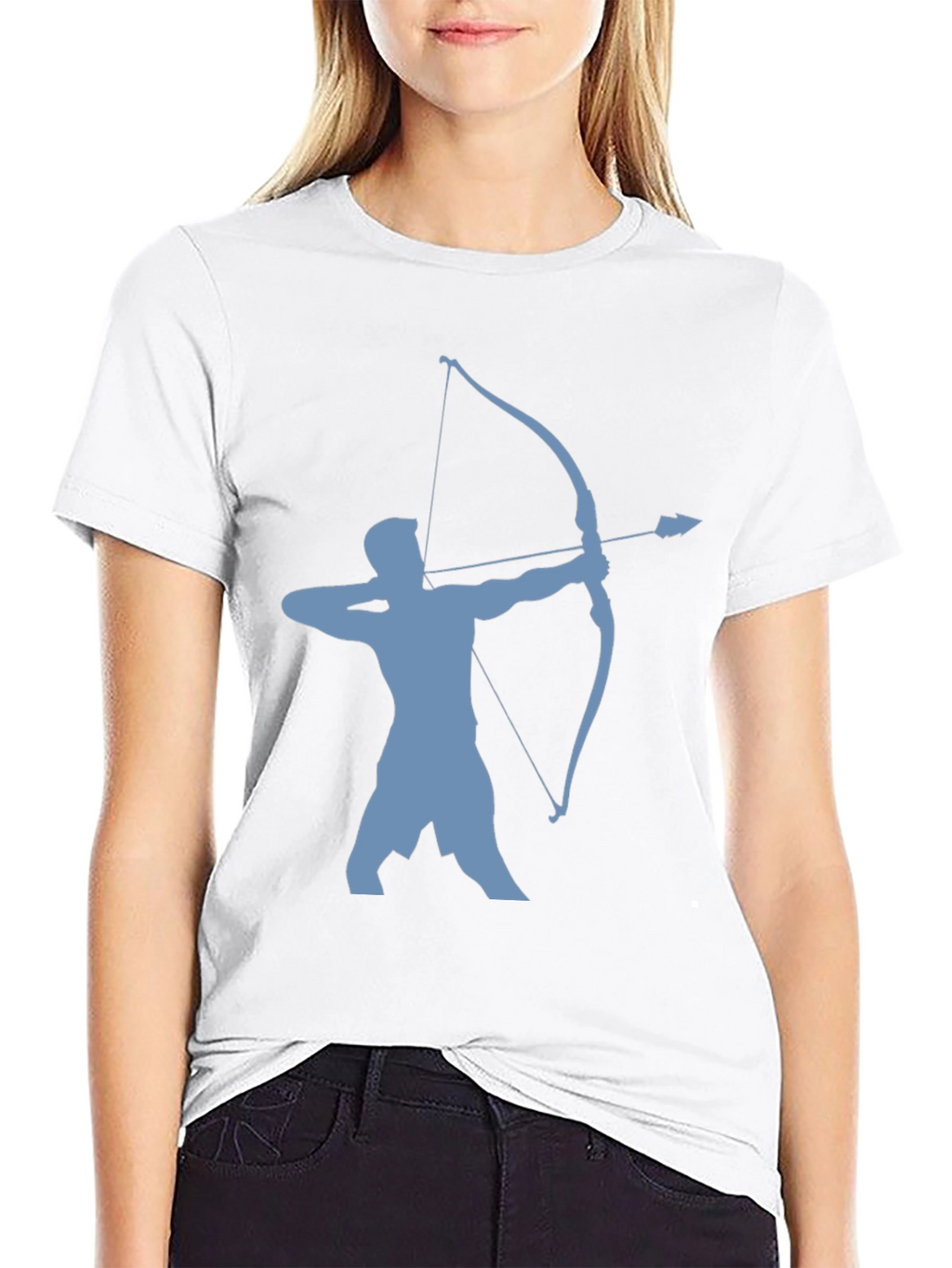 Archer Silhouette Tee - Black Cotton Blend