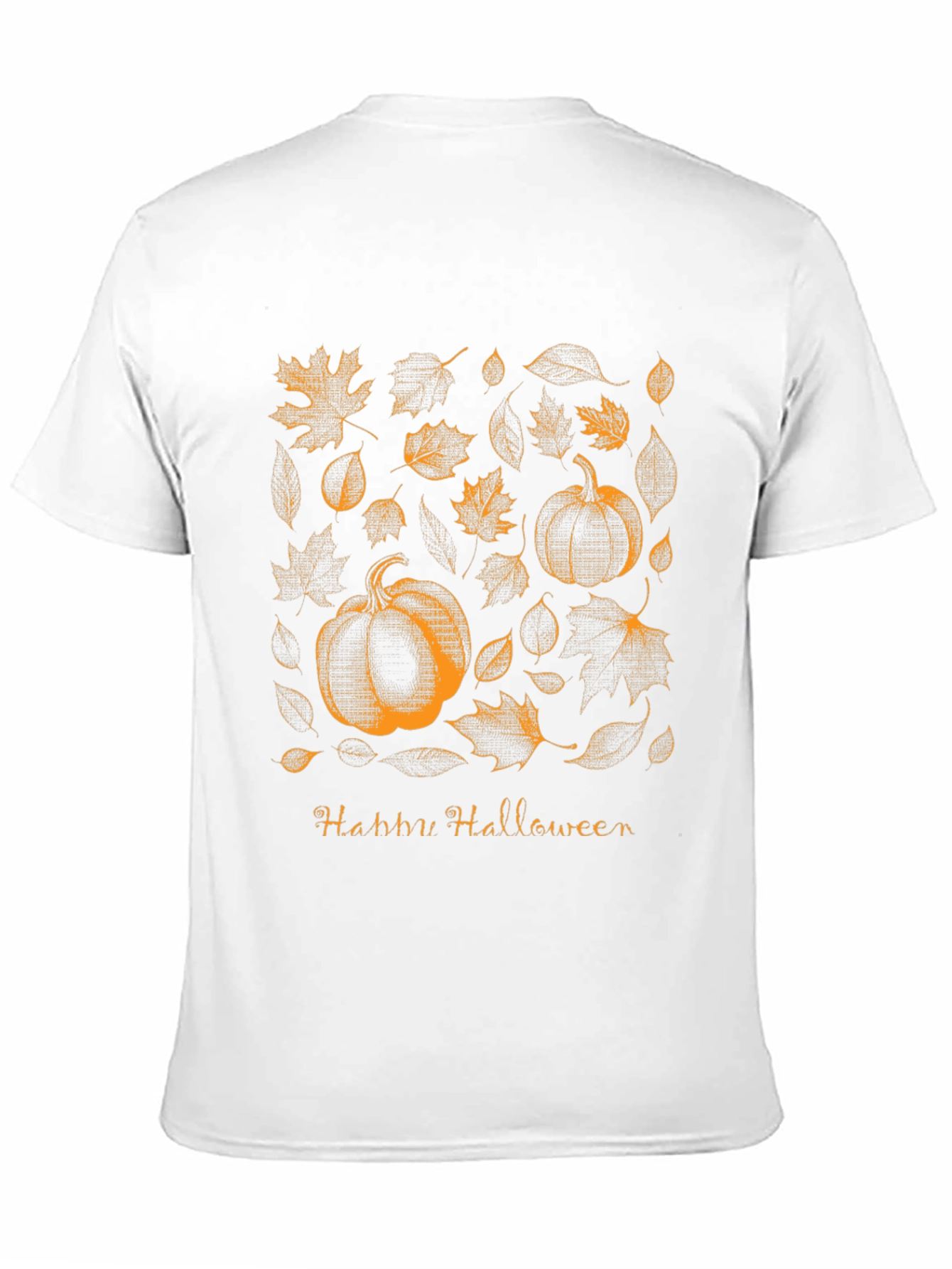 Halloween Pumpkin & Leaves Graphic Tee