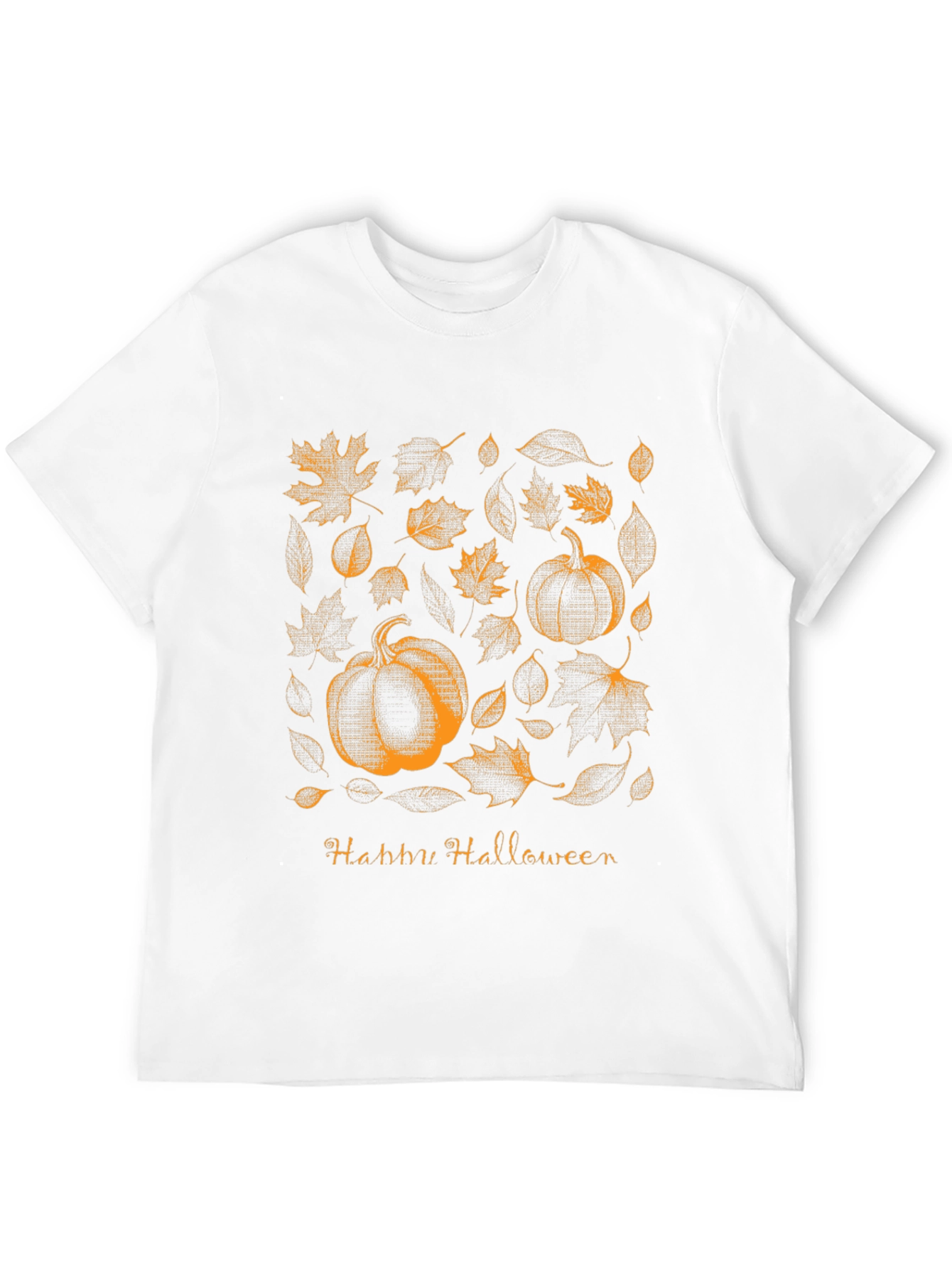 Halloween Pumpkin & Leaves Graphic Tee