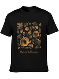 Halloween Pumpkin & Leaves Graphic Tee