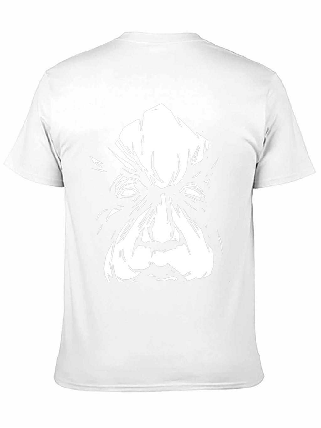 Eerie Black T-Shirt with Striking White Face Graphic