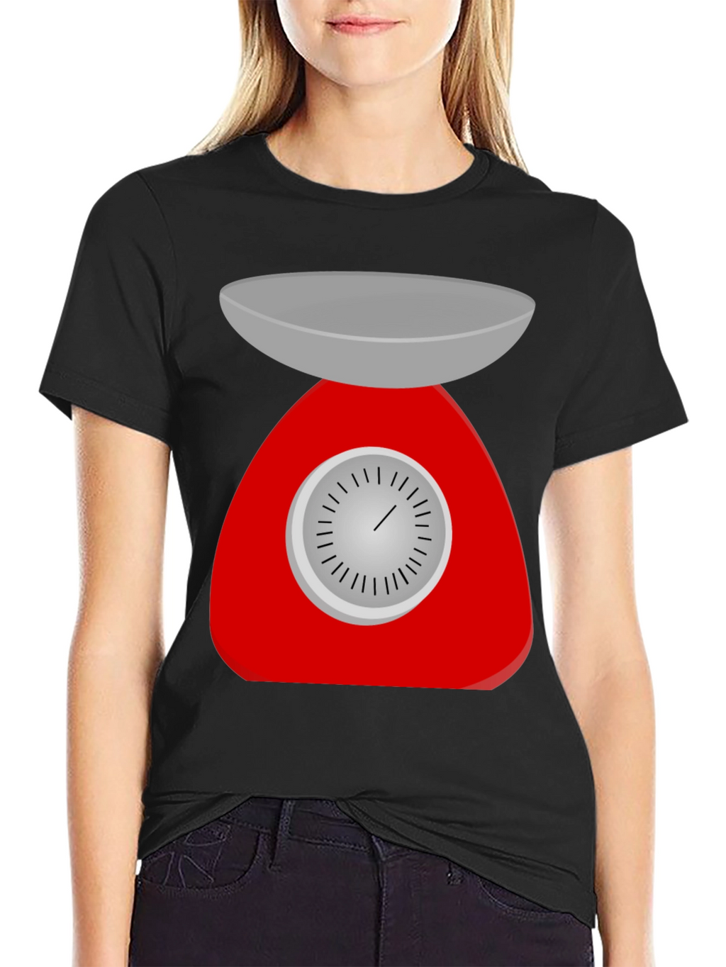 Retro Kitchen Scale Graphic Tee - Black