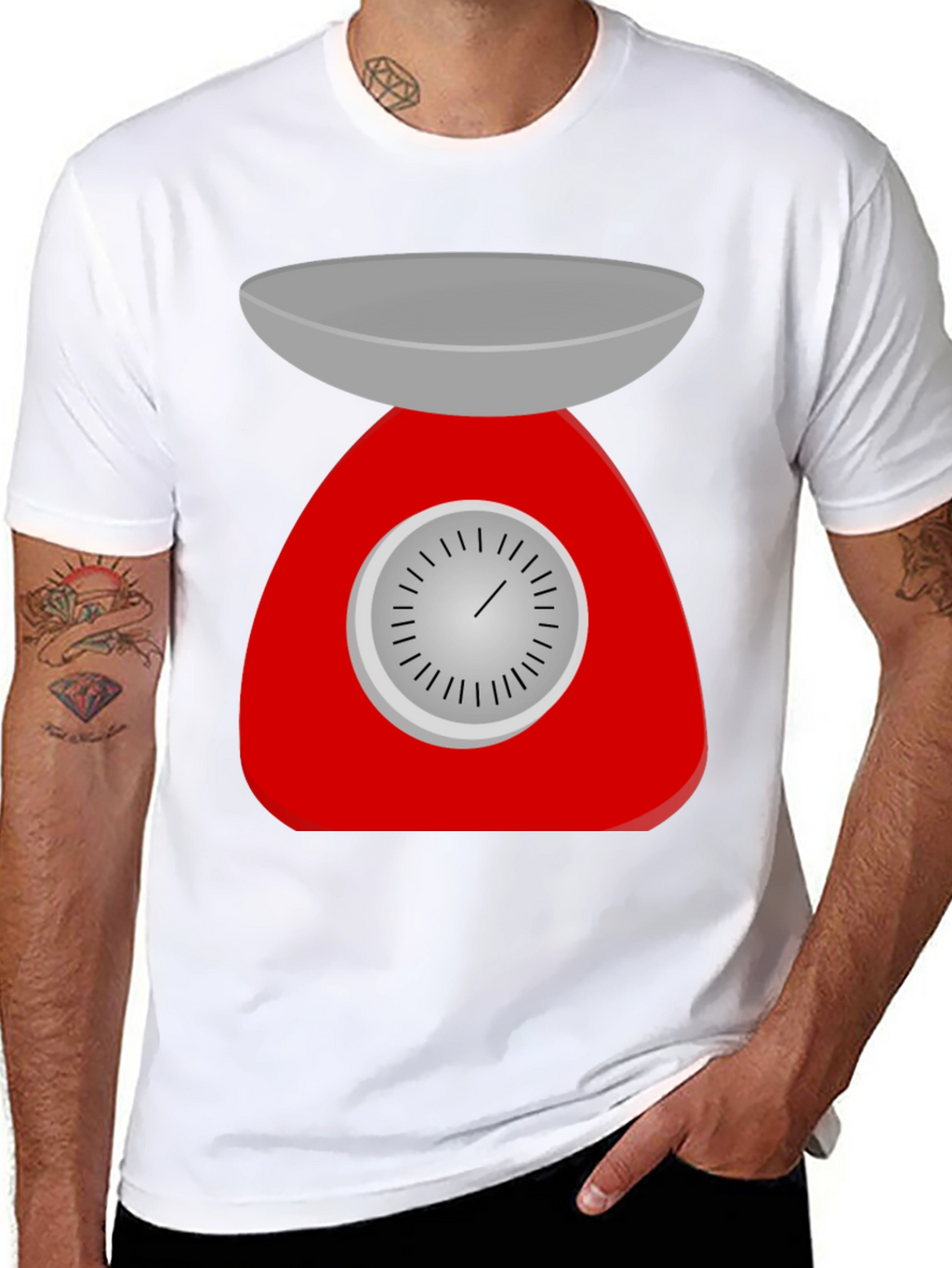 Retro Kitchen Scale Graphic Tee - Black