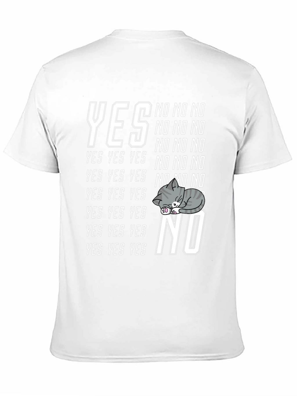 Yes No Cat Nap Graphic T-Shirt