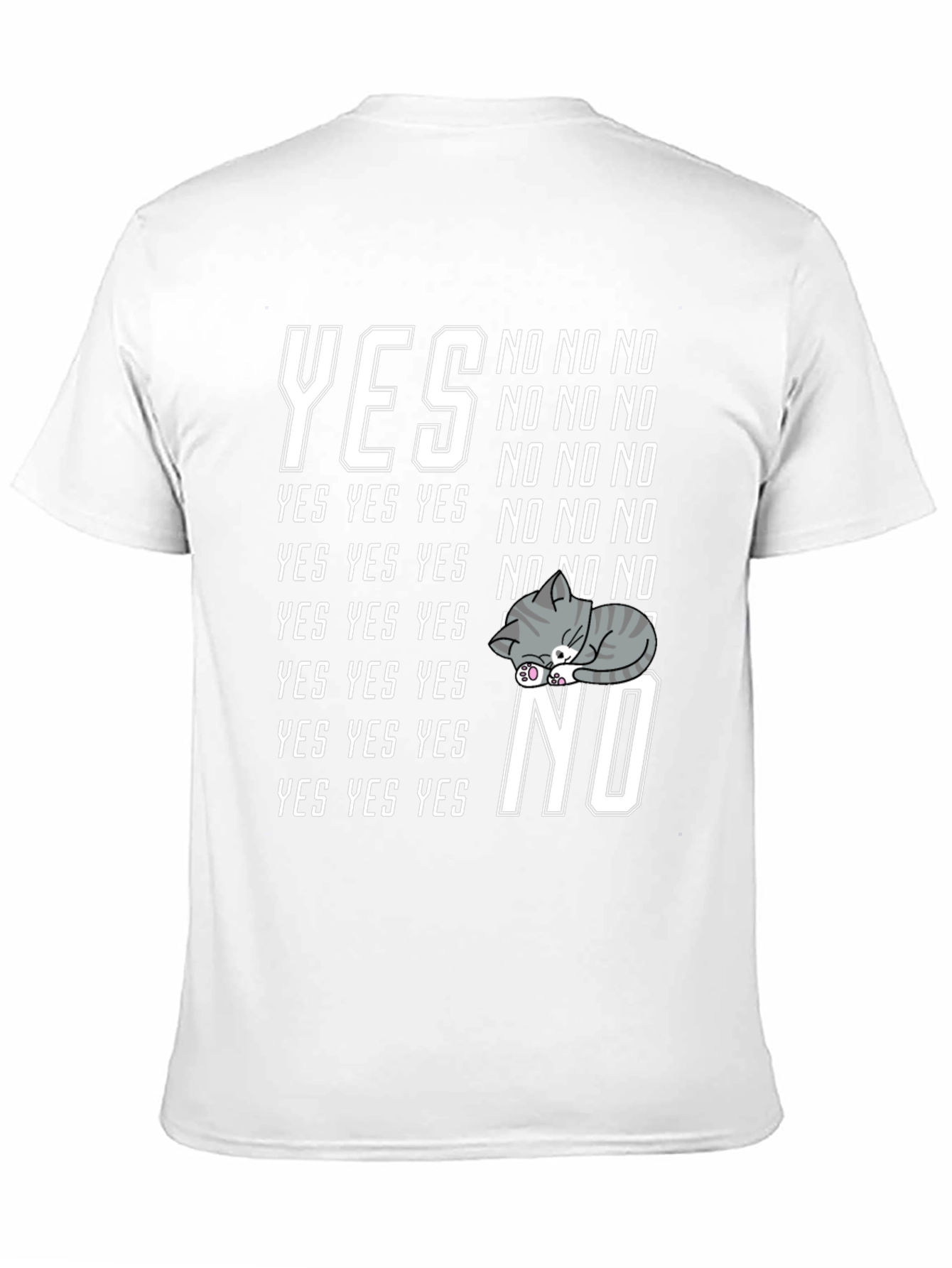 Yes No Cat Nap Graphic T-Shirt