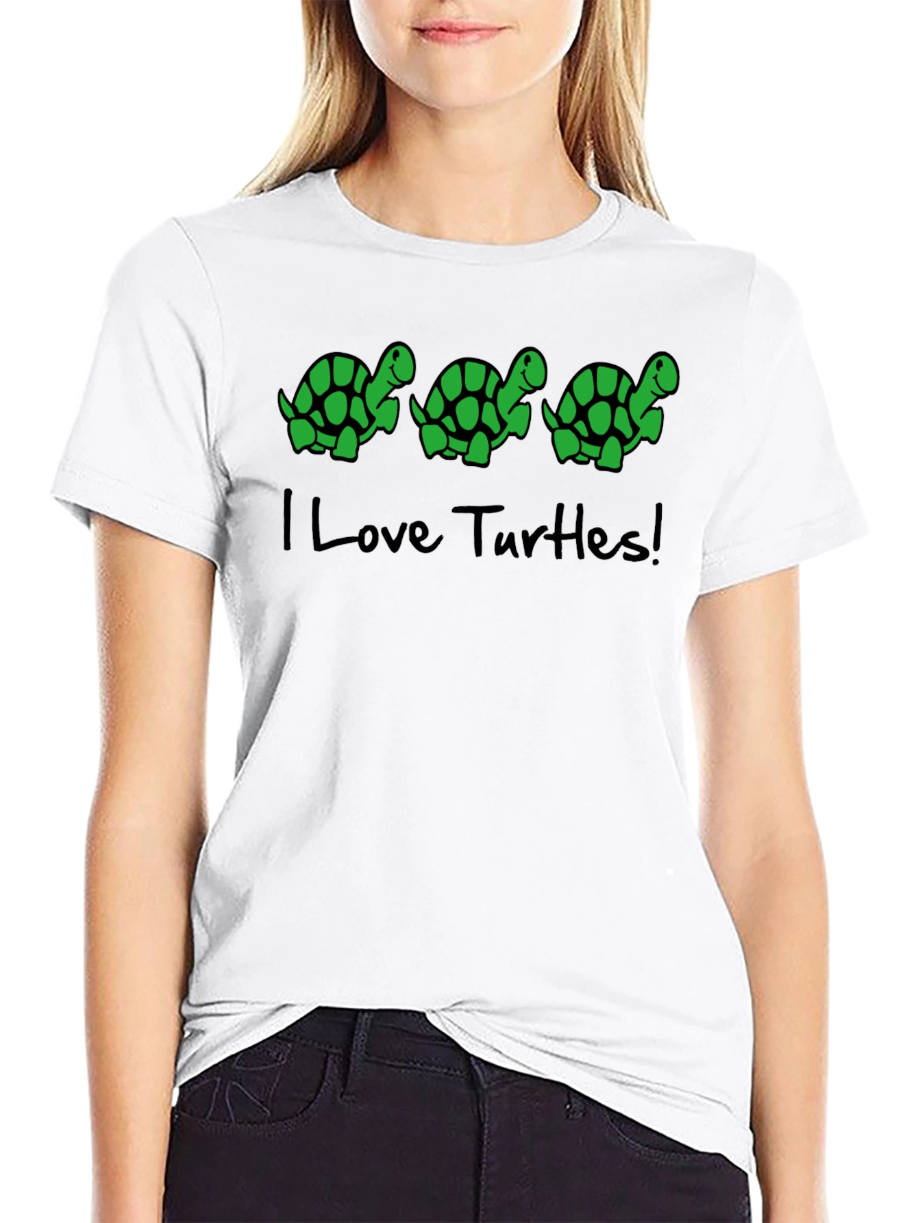 I Love Turtles! Novelty Graphic T-Shirt
