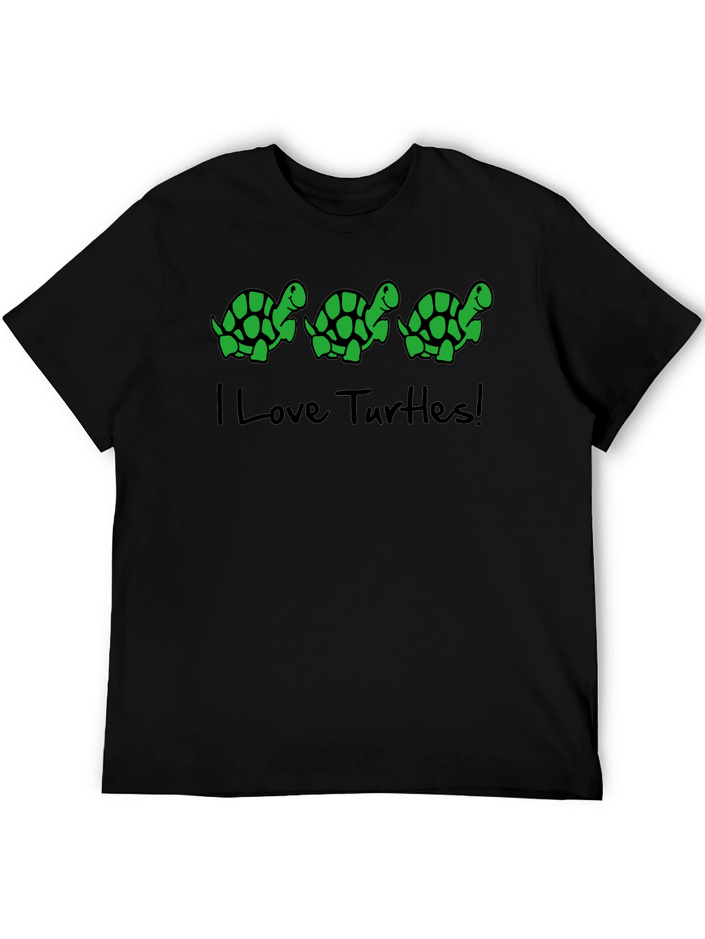 I Love Turtles! Novelty Graphic T-Shirt