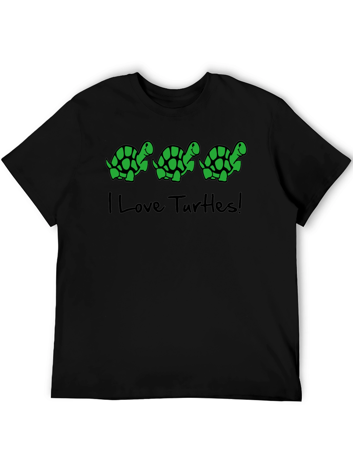 I Love Turtles! Novelty Graphic T-Shirt