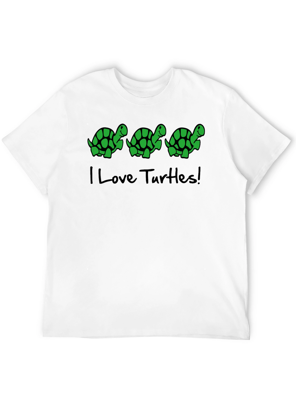 I Love Turtles! Novelty Graphic T-Shirt