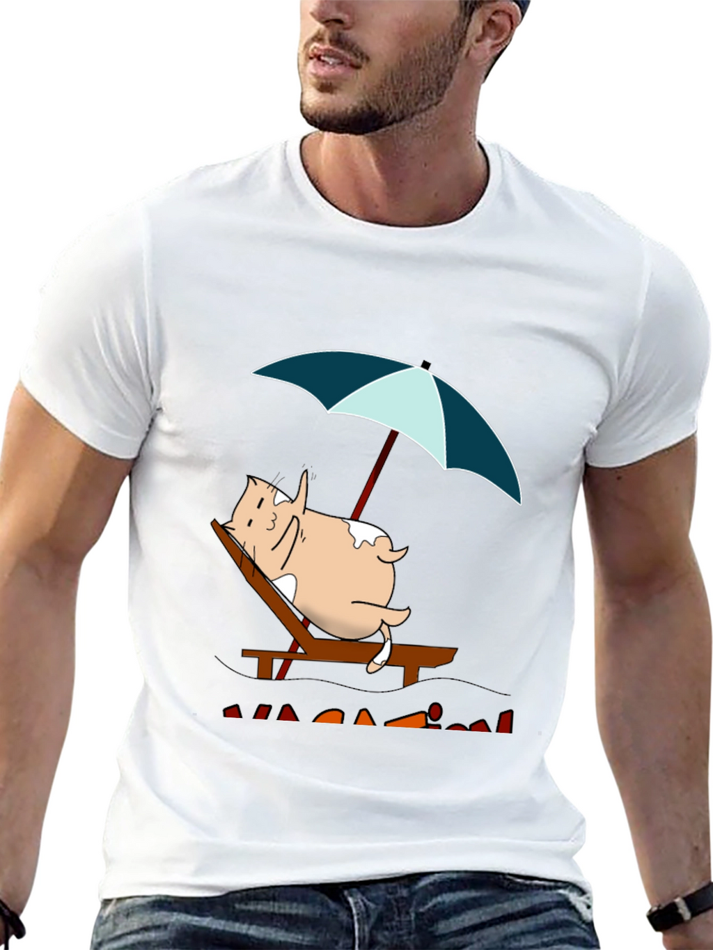 Relaxed Cat Vacation T-Shirt